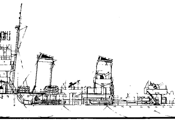 Destroyer DKM TA-32 [ex RN Premuda, ex JRM Dubrovnik Destroyer] - drawings, dimensions, pictures
